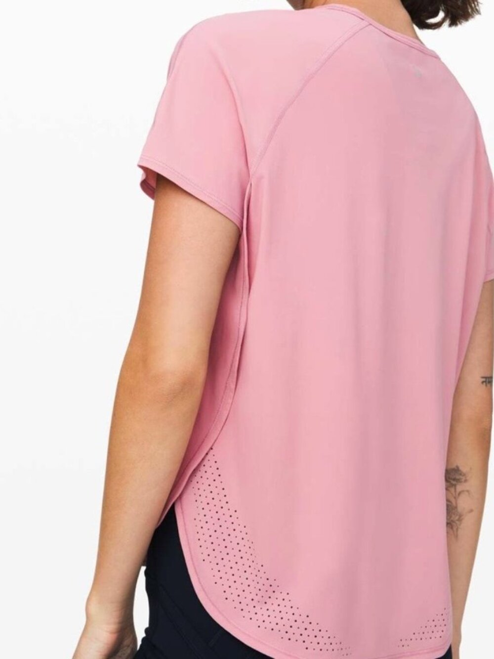 Lululemon Women's Strong Rays Short Sleeve Lined Shirt, Pink, Size 8